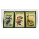 3 Metal flowers signs