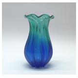 Blown glass ombré vase 7.5