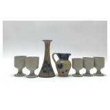 Assorted salt glazed pottery pieces