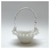 Vintage Fenton, silver crest basket
