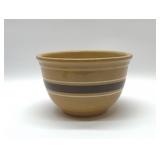 Large Vintage Yellow ware Banded Bowl