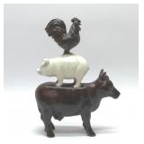 Stacked barnyard animals