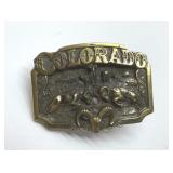 Brass Colorado belt buckle 3