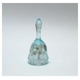 Fenton petite blue bell, hand painted, signed