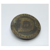 DURHAM 1ST BRASS BELT BUCKLE