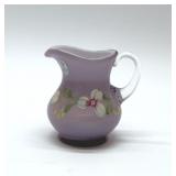 FENTON Violet Overlay cream pitcher