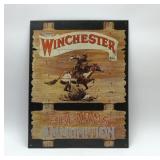 Winchester firearms, ammunition, metal sign