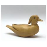 Carved wood duck decoy