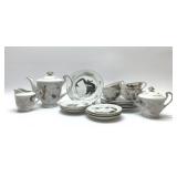 KUTANI JAPANESE GEISHA / DRAGON TEA SET