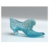 FENTON BLUE HOBNAIL KITTEN SLIPPER