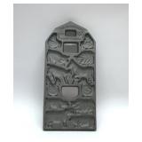 Cast iron barnyard shortbread mold