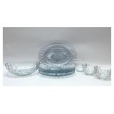 ANCHOR HOCKING BUBBLE BLUE DISHES