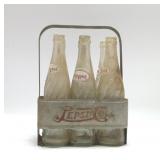OLD PEPSI COLA BOTTLES AND CARRIER