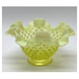 FENTON TOPAZ VASELINE VASE GLOWS!