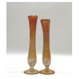 Carnival glass flood vases 8