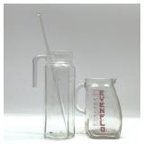 GLASS BOTTLES, GLASS STIR ROD