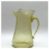 VTG BLENKO CRACKLE GLASS PITCHER