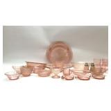 ASSORTED PINK DEPRESSION GLASS