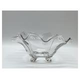 CAMBRIDGE GLASS 4 TOED RUFFLED BOWL