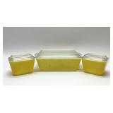 PYREX VTG YELLOW REFRIGERATOR DISHES