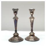Gotham silver plated candlesticks 9.5