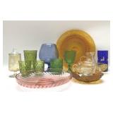 ASSORTED COLOR GLASSWARE