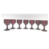 7 AVON CAPE COD RUBY GOBLETS
