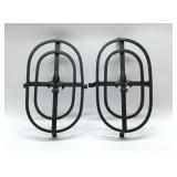 2 FLEUR DE LIS POT TRIVETS CAST