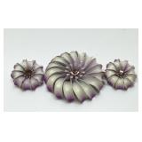 VTG FLOWER BROOCH & EARRINGS