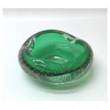 VTG BLOWN GLASS ASH TRAY/BOW  5
