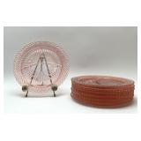 7 MISS AMERICA PINK DEPRESSION PLATES