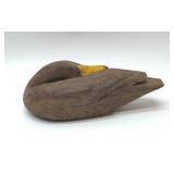 ANTIQUE BLACK DUCK HEN DECOY