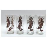 VTG WILE E. COYOTE DRINKING GLASSES