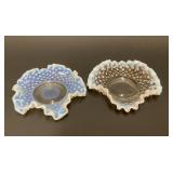 2 FENTON RUFFLED HOBNAIL BOWLS