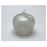 FROSTED GLASS APPLE PAPERWEIGHT
