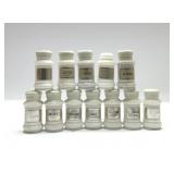 MILK GLASS SPICE JARS