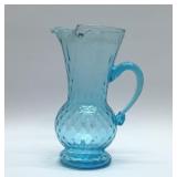 EMPOLI QUILTED OPTIC AQUA GLASS PITCHER