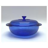 PYREX COBALT BLUE COVERED BOWL CASSEROLE
