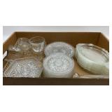 Assorted  clear glassware