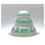 VTG PYREX AMISH BUTTERPRINT MIXING BOWL SET