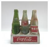 VTG COCA-COLA CARRIER AND SODA BOTTLES