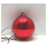 MERCURY GLASS RED OVERSIZED ORNAMENT