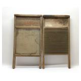 2 VTG WASHBOARDS, 1 GLASS