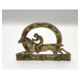 BRASS RACE HORSE NAPKIN HOLDER