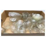 Box packed full of Irish and herringbone glassware