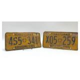 1961- 1979 PA LICENSE PLATES