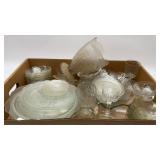 Box packed full of Iris and herringbone glassware