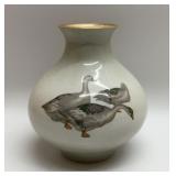 Antique Warwick porcelain geese vase
