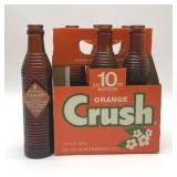 Vintage orange crush soda bottles/carrier