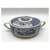 Blue Transferware casserole 10ï¿½ï¿½